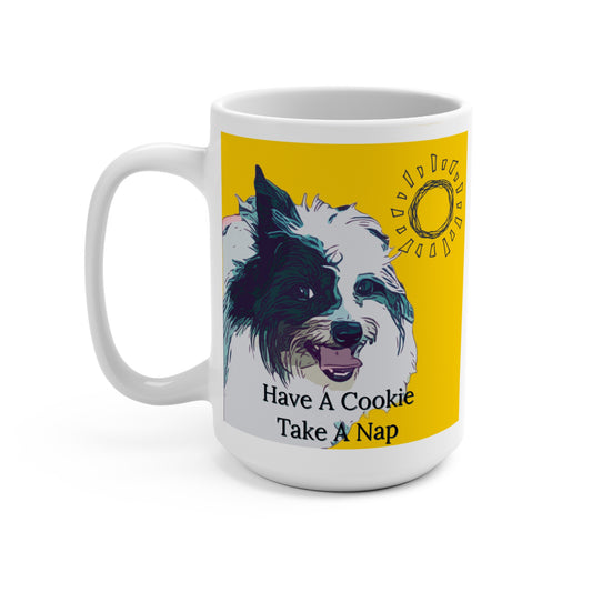 Mug 15oz - Chippy the Tarot Dog, Have a Cookie, Take a Nap