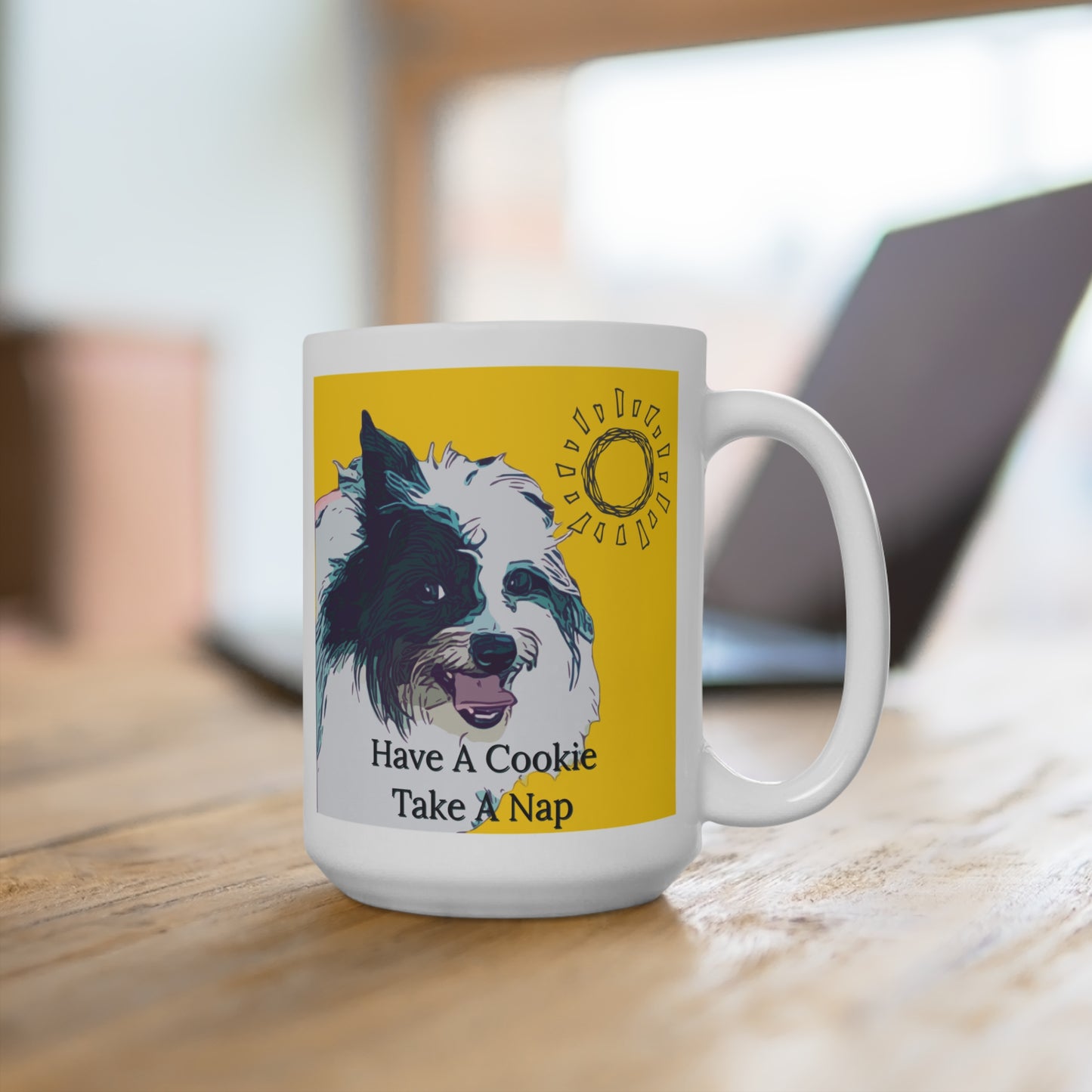 Mug 15oz - Chippy the Tarot Dog, Have a Cookie, Take a Nap