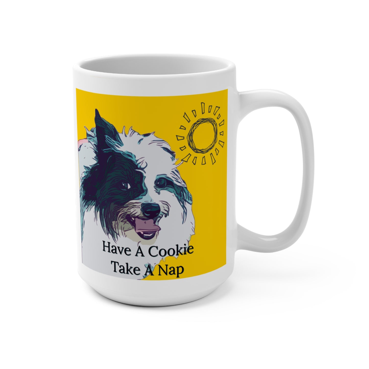 Mug 15oz - Chippy the Tarot Dog, Have a Cookie, Take a Nap